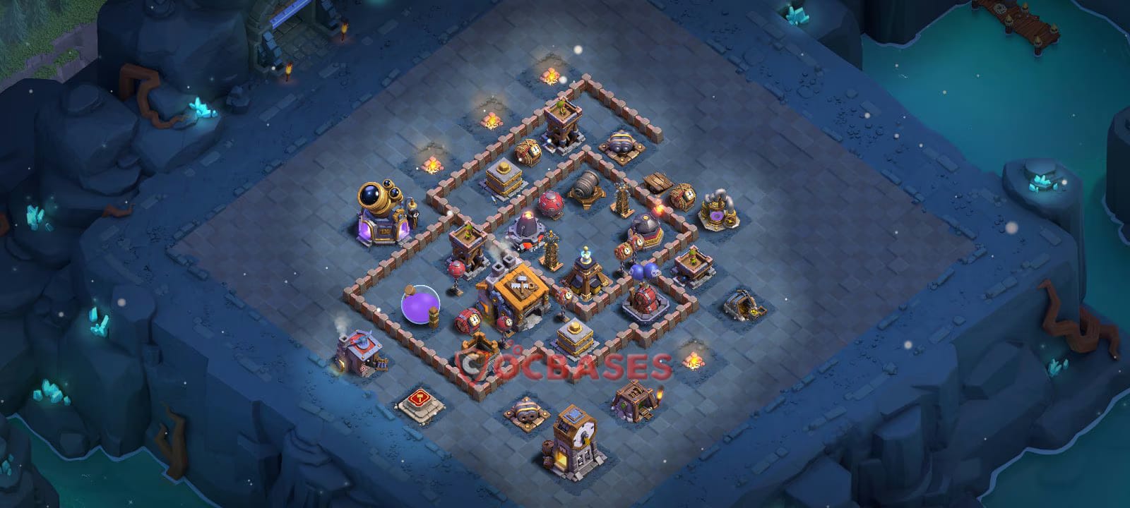 BH9 War Layout 4 - ring, anti ground base layout with copy link for Clash of Clans 2026