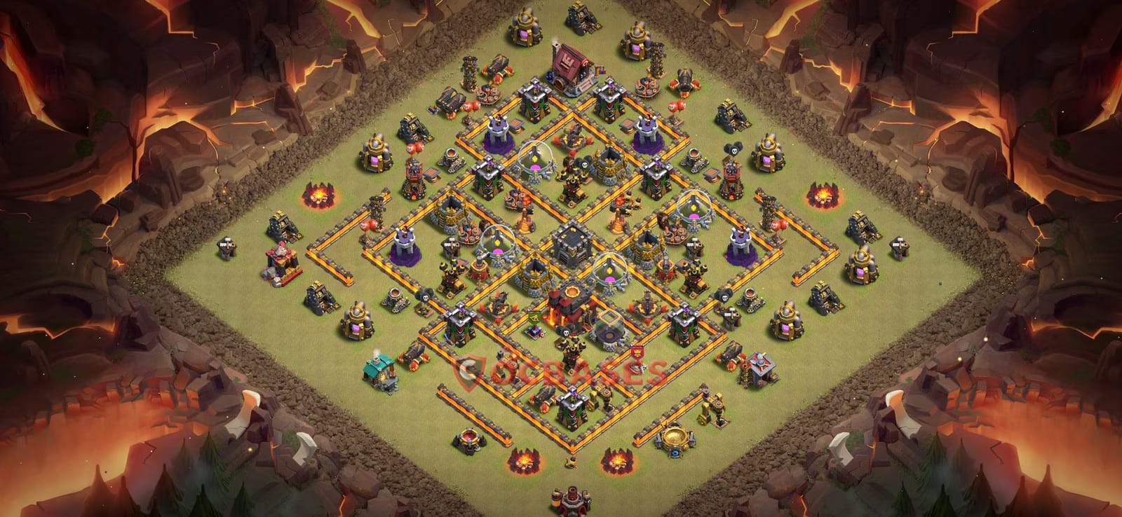 TH10 War Layout 19 - base layout with copy link