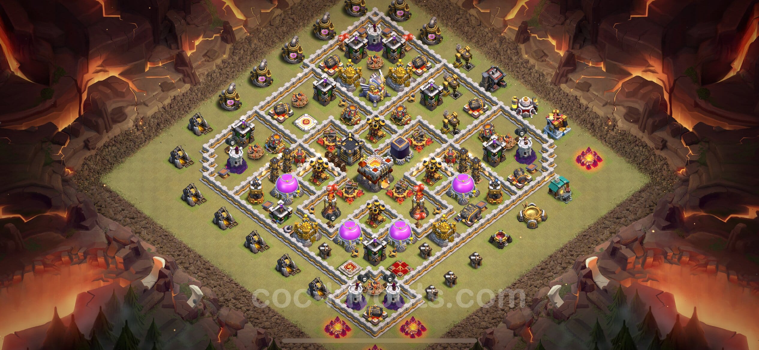 TH11 War Layout 1 - base layout with copy link for Clash of Clans 2026
