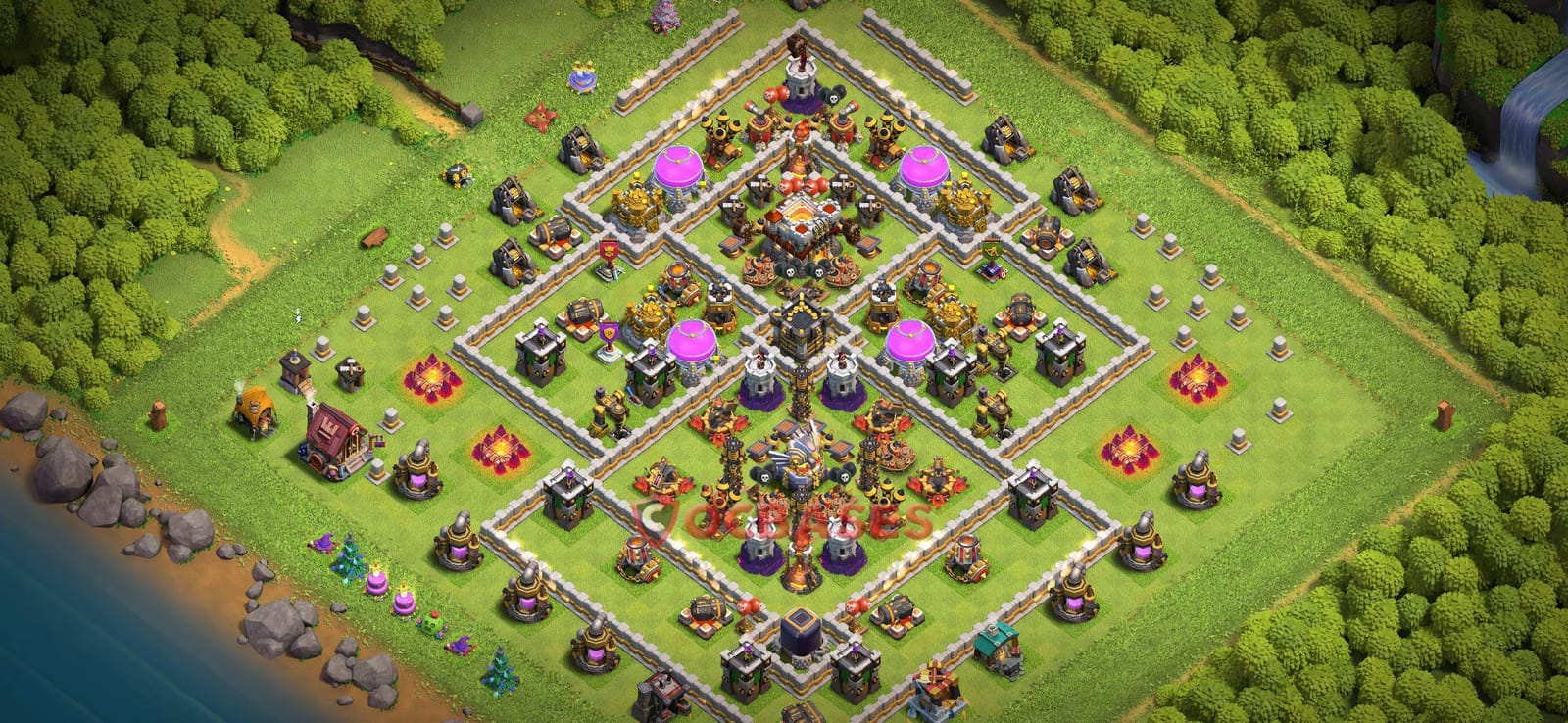 TH11 War Layout 10 - base layout with copy link for Clash of Clans 2026