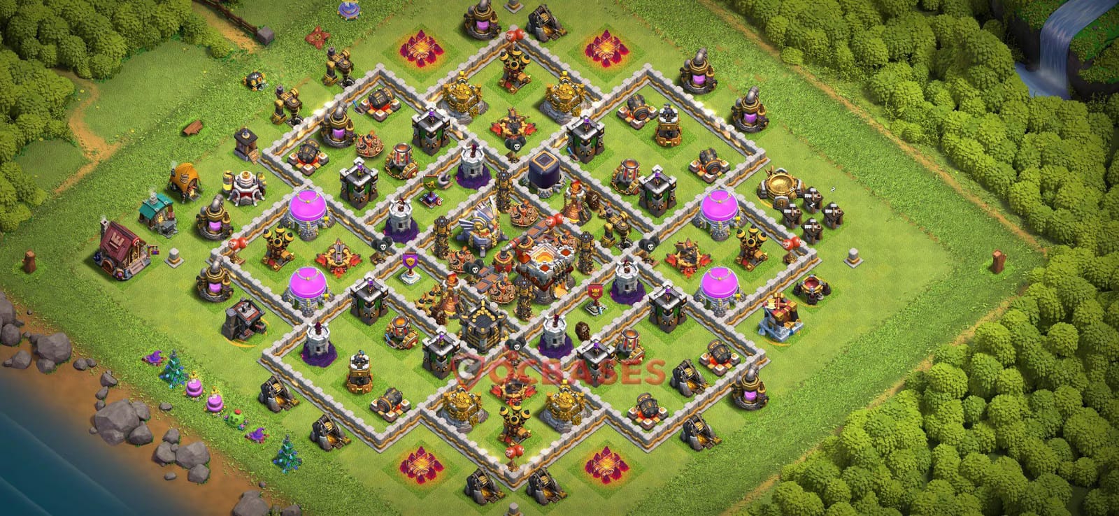 TH11 War Layout 11 - base layout with copy link for Clash of Clans 2026