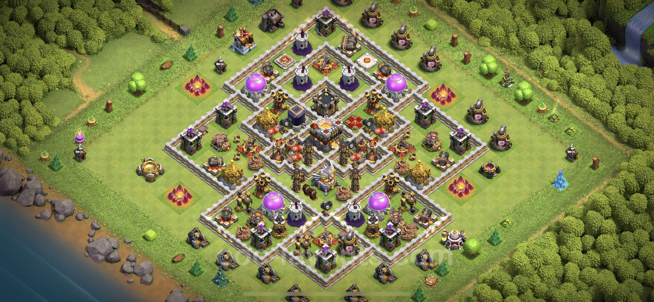 TH11 War Layout 29 - base layout with copy link for Clash of Clans 2026