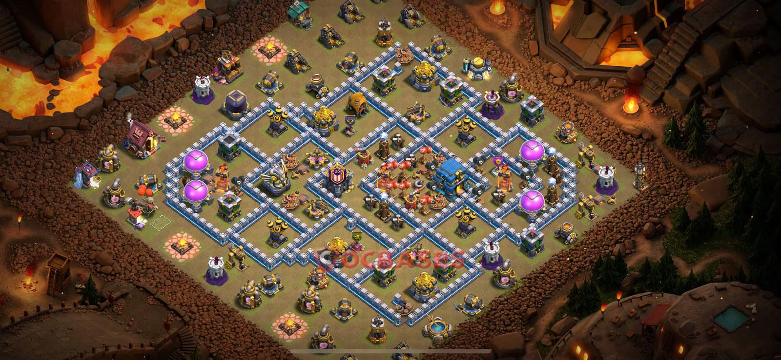 TH12 Anti 3 star Layout 1 - anti 3 stars, anti air base layout with copy link for Clash of Clans 2026