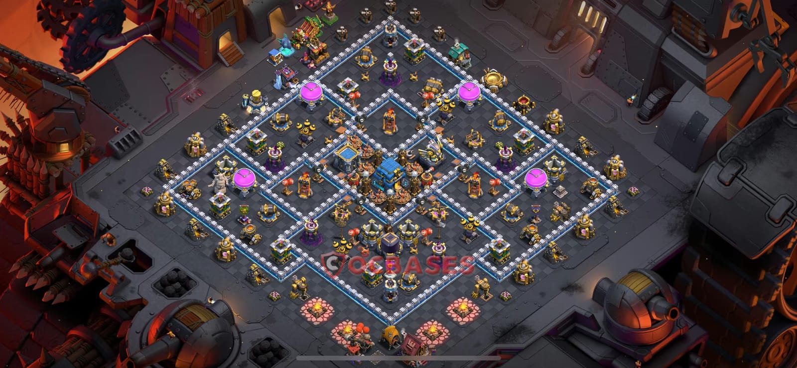 TH12 Legend league Layout 3 - anti 3 stars, anti air base layout with copy link for Clash of Clans 2026