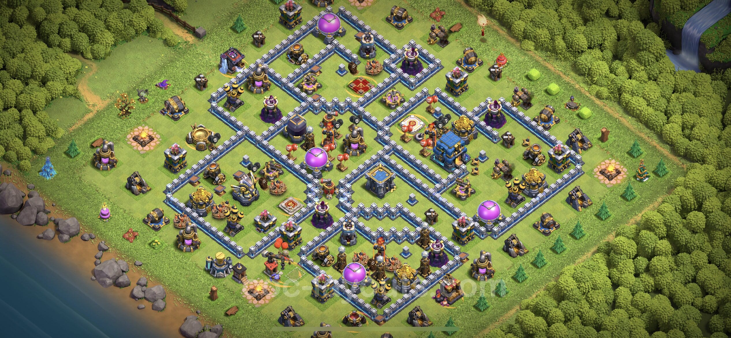 TH12 War Layout 7 - base layout with copy link for Clash of Clans 2026