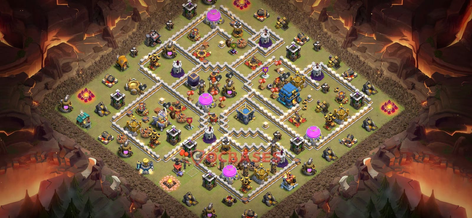 TH12 War Layout 18 - base layout with copy link