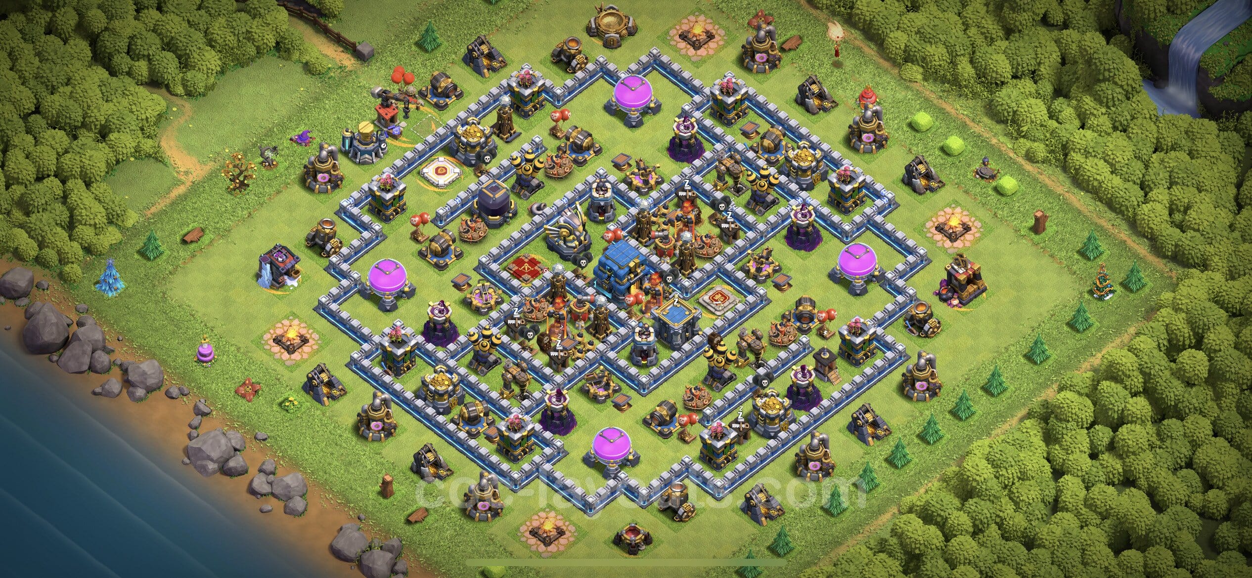 TH12 War Layout 30 - base layout with copy link for Clash of Clans 2026