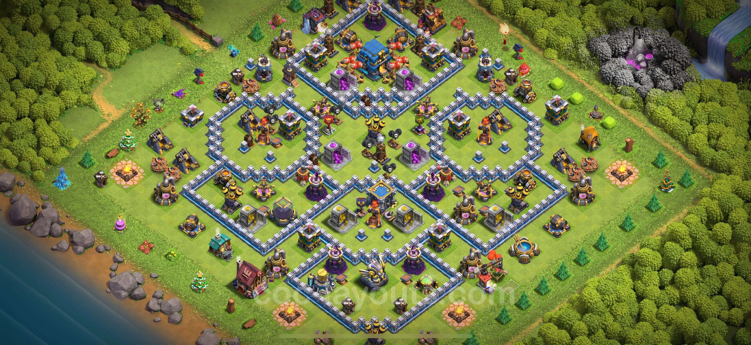 TH12 War Layout 31 - base layout with copy link for Clash of Clans 2026