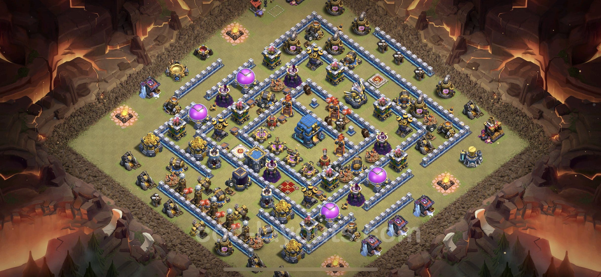 TH12 War Layout 33 - base layout with copy link for Clash of Clans 2026