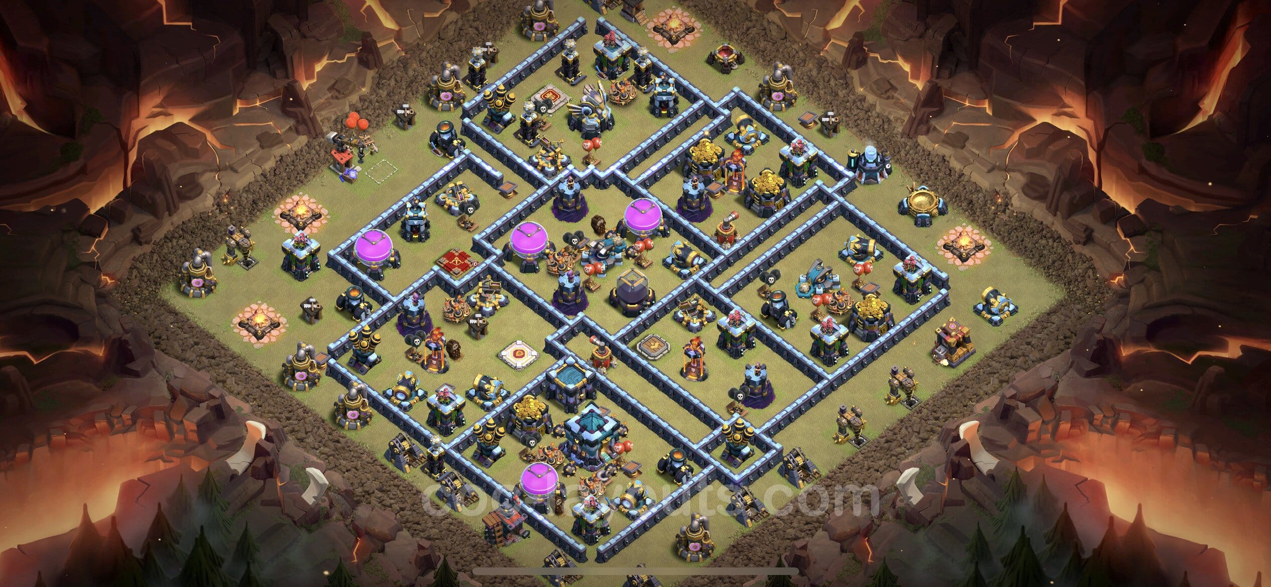 TH13 Trophy Layout 30 - base layout with copy link for Clash of Clans 2026