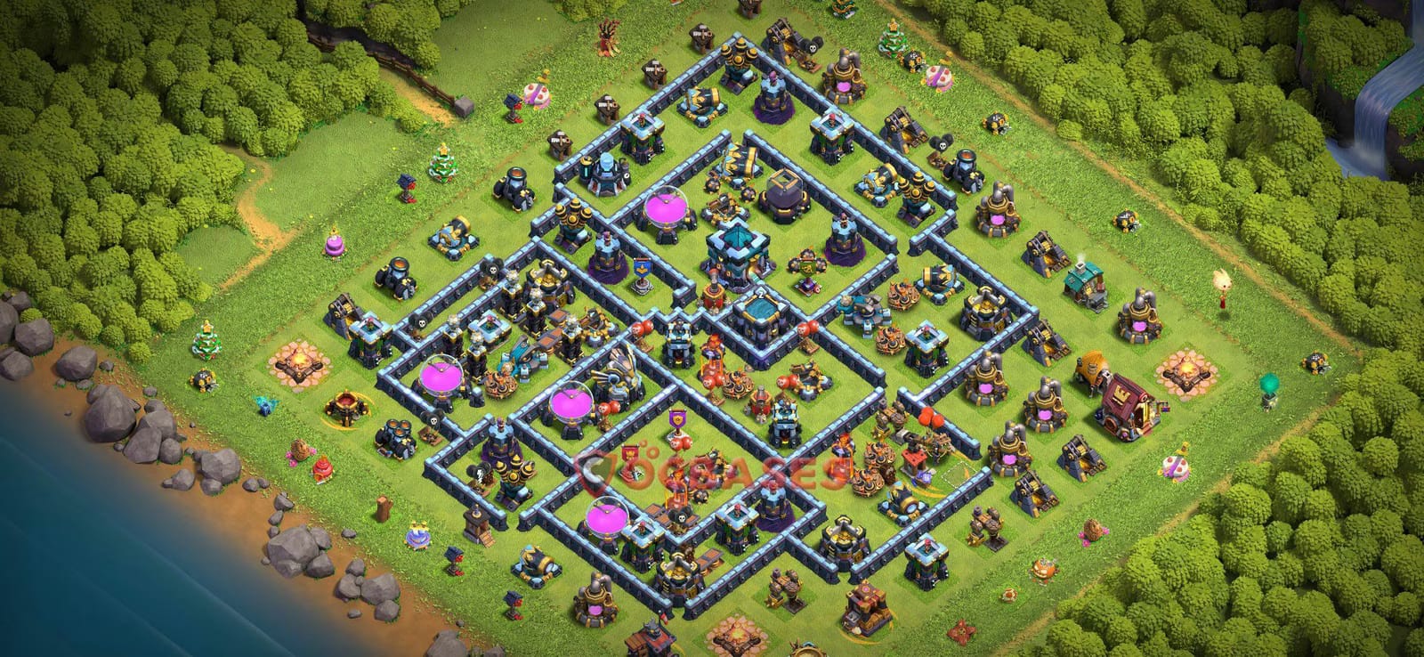 TH13 War Layout 35 - base layout with copy link