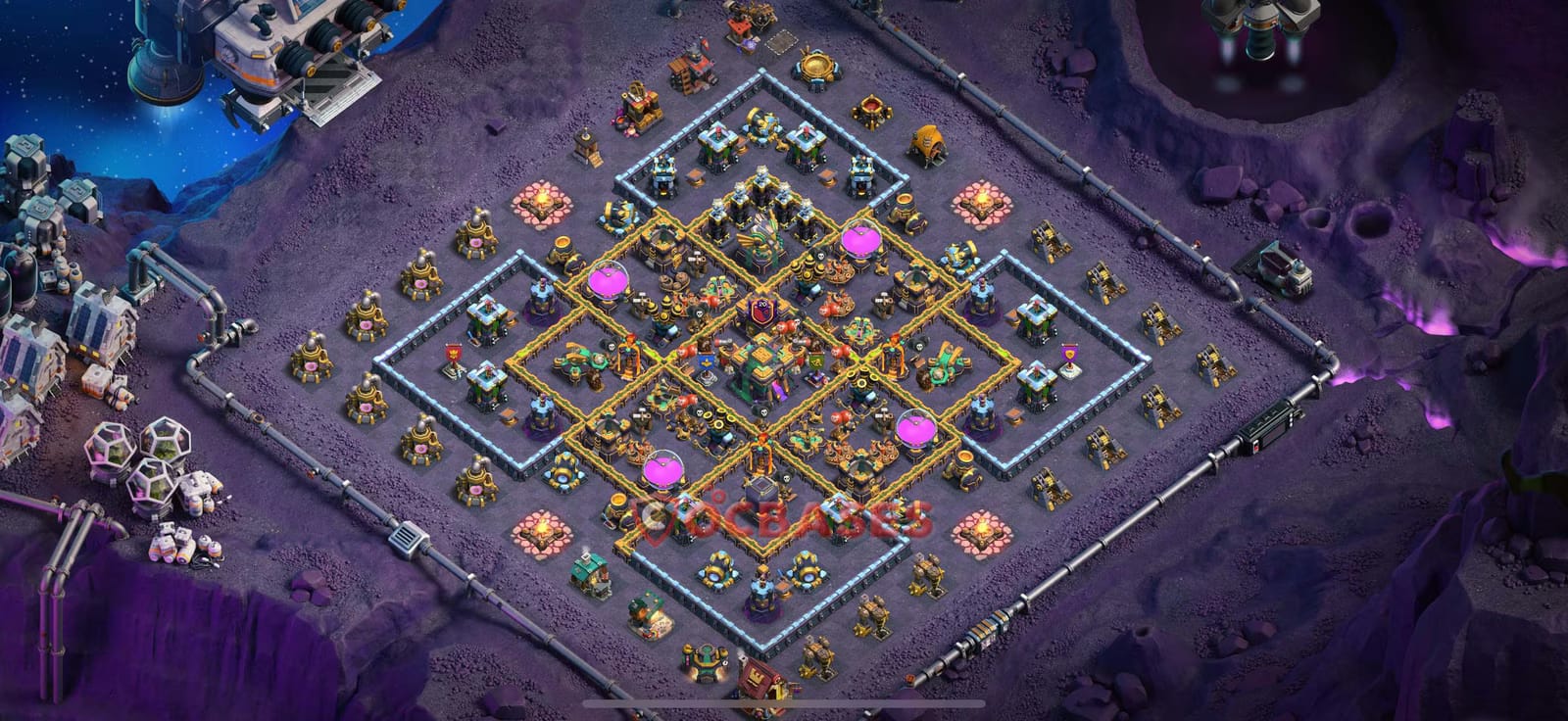 TH14 War Layout 8 - anti 2 stars, symmetric base layout with copy link for Clash of Clans 2026