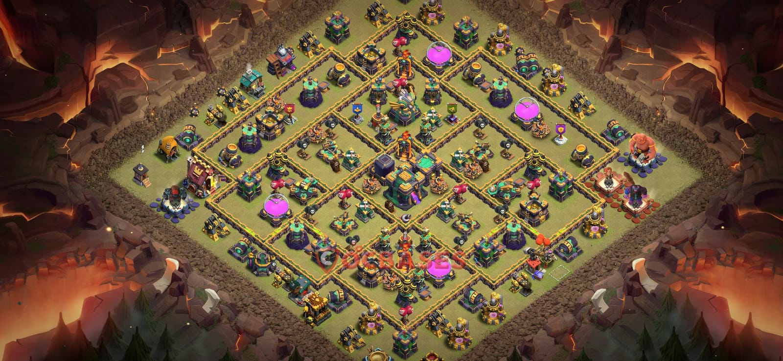 TH14 War Layout 10 - base layout with copy link for Clash of Clans 2026