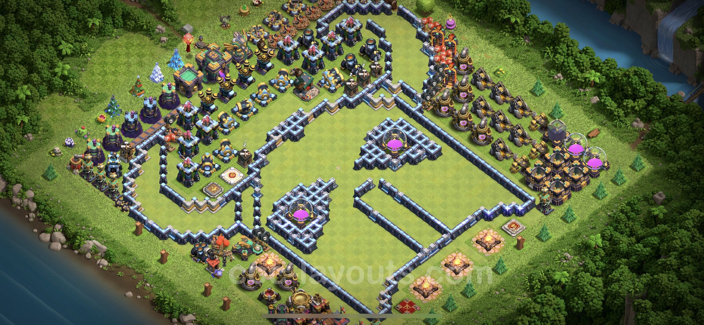 TH14 War Layout 26 - base layout with copy link for Clash of Clans 2026