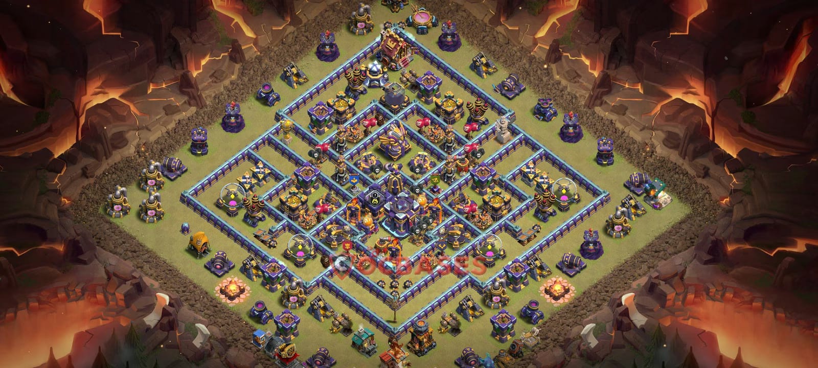 TH15 War Layout 1 - warbase, anti hybrid attack base layout with copy link for Clash of Clans 2026