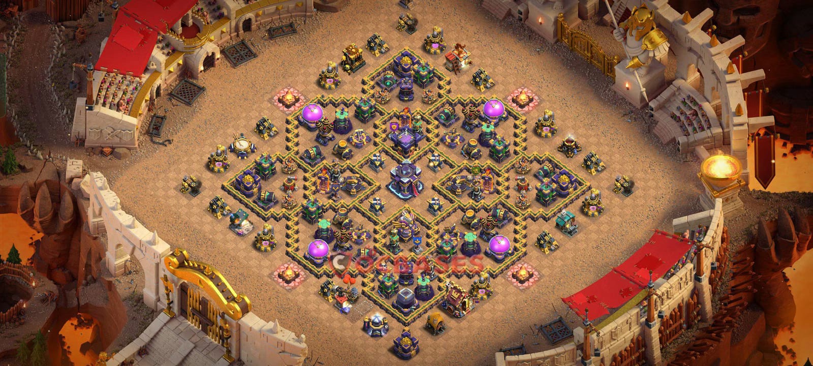 TH15 War Layout 16 - #symmetric base layout with copy link for Clash of Clans 2026