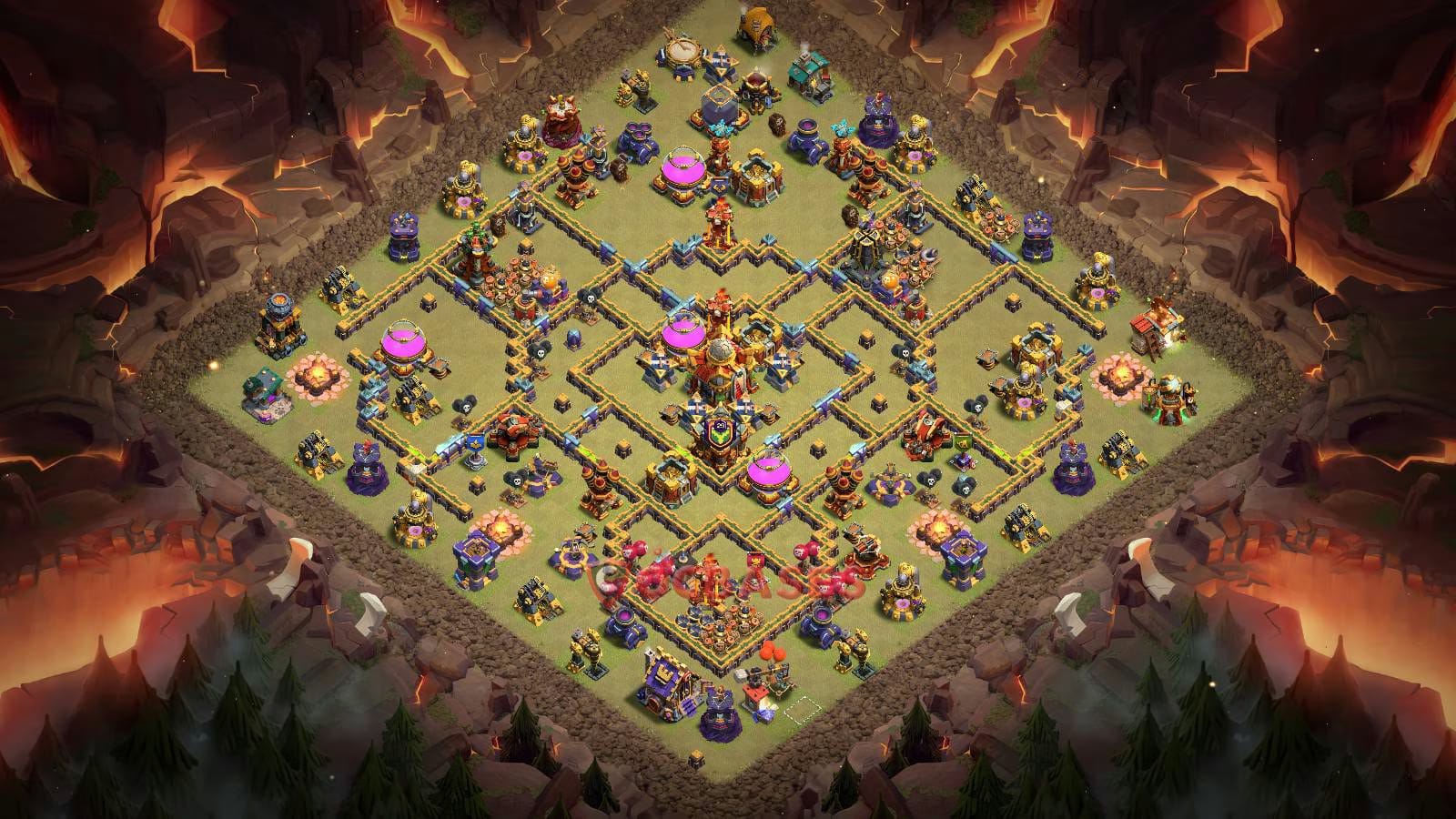 TH16 War Layout 34 - base layout with copy link