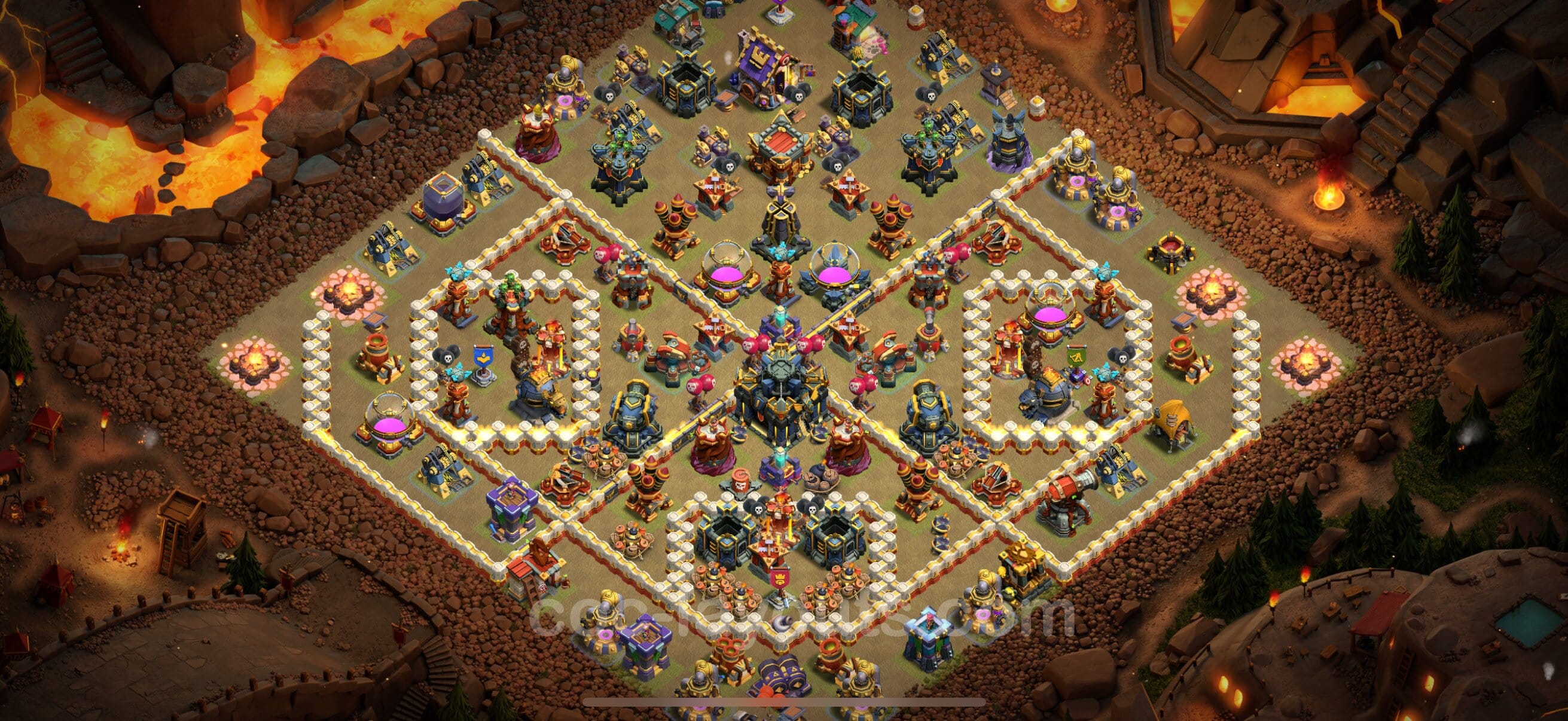 TH17 War Layout 30 - base layout with copy link for Clash of Clans 2026