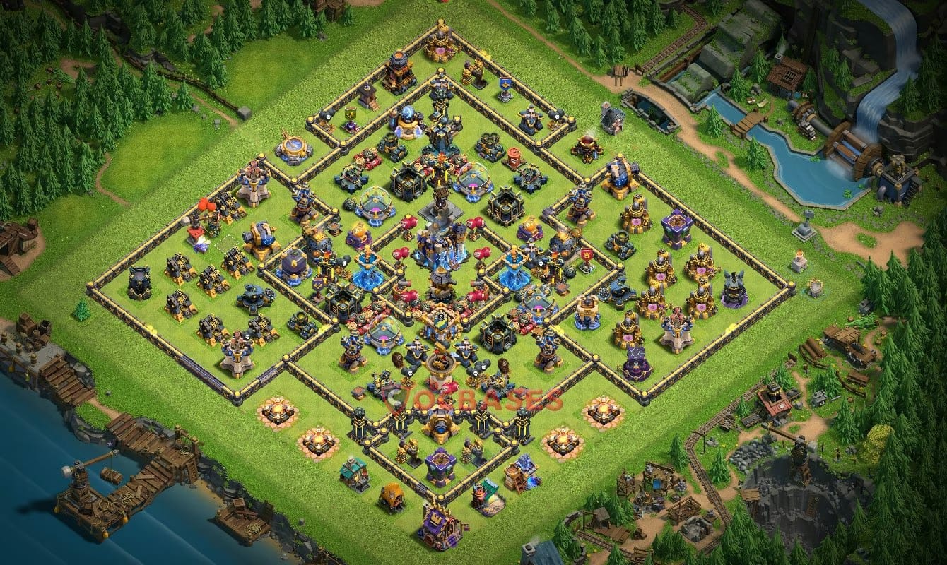 TH18 War Layout 31 - base layout with copy link