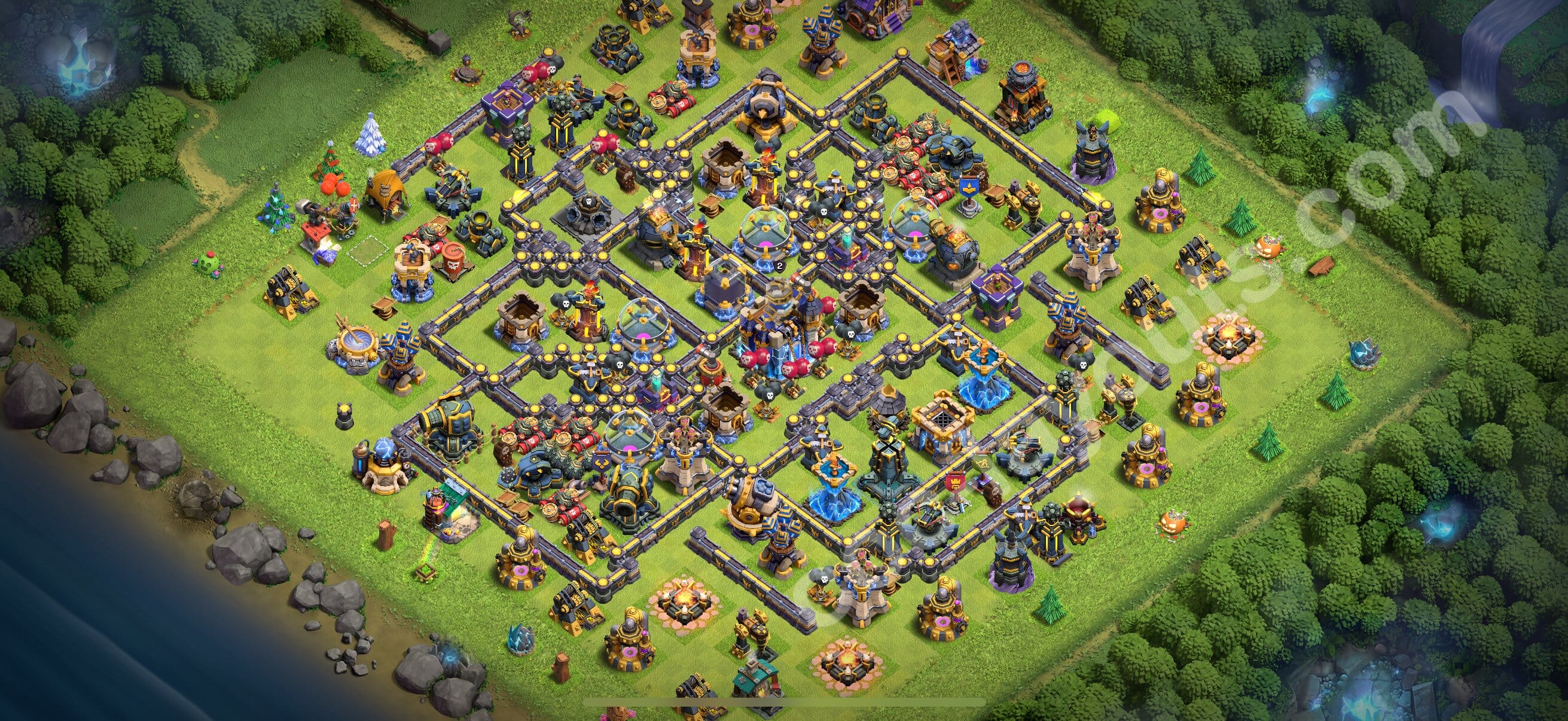 TH18 War Layout 33 - base layout with copy link for Clash of Clans 2026