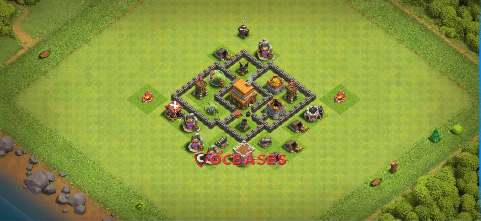 TH4 Hybrid Layout 17 - #anti 3 stars, #hybrid base layout with copy link