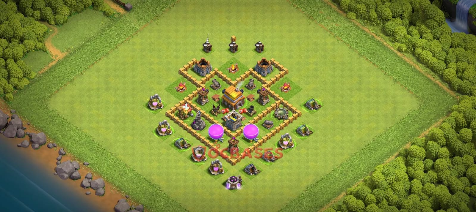 TH5 Anti 2 star Layout 3 - #asymmetric, #anti 2 stars base layout with copy link for Clash of Clans 2026