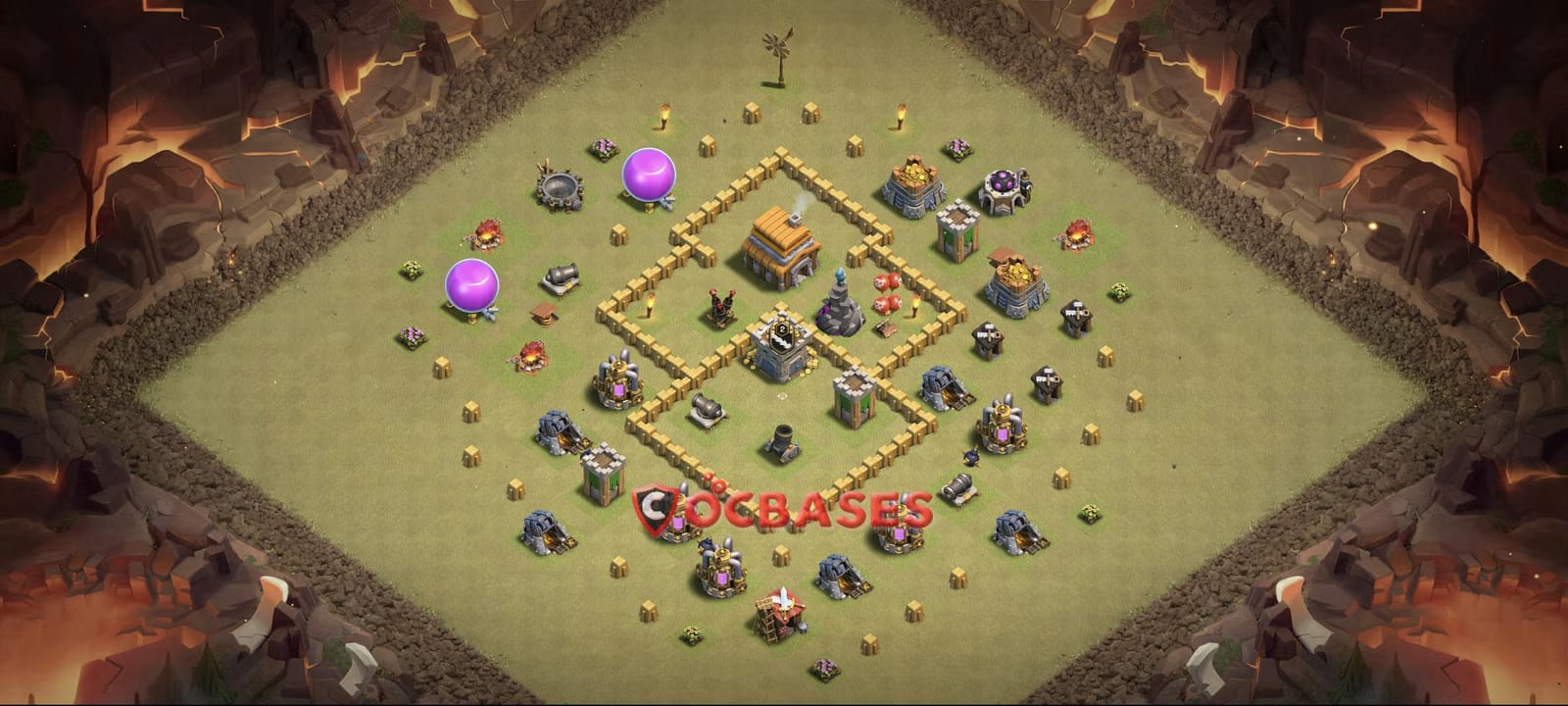 TH5 Anti 3 star Layout 20 - #asymmetric, #anti 3 stars base layout with copy link for Clash of Clans 2026