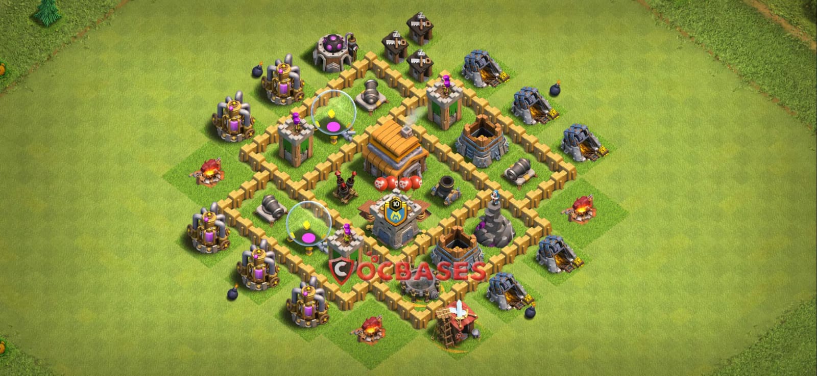 TH5 Farming Layout 22 - hybrid, #compact base layout with copy link for Clash of Clans 2026