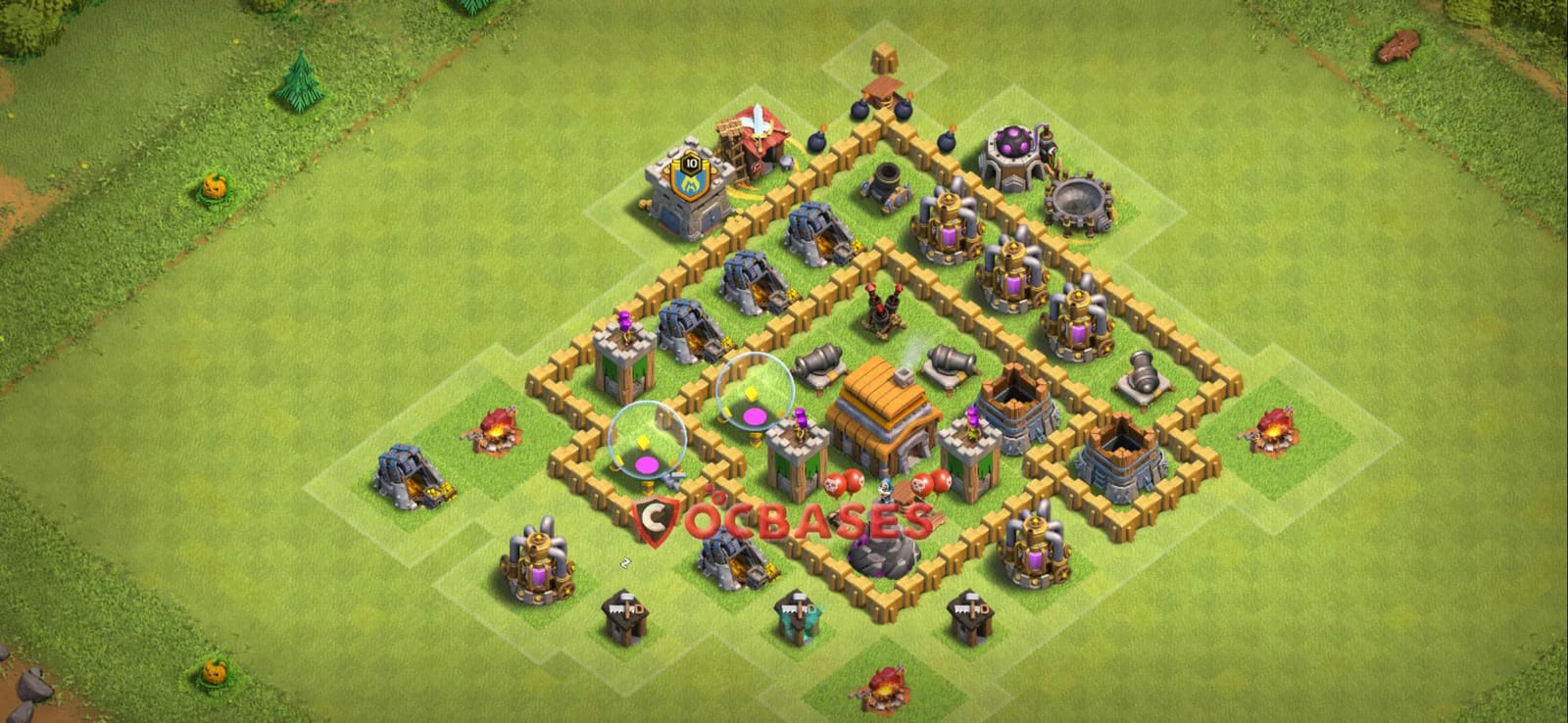 TH5 Farming Layout 30 - hybrid, #compact base layout with copy link for Clash of Clans 2026