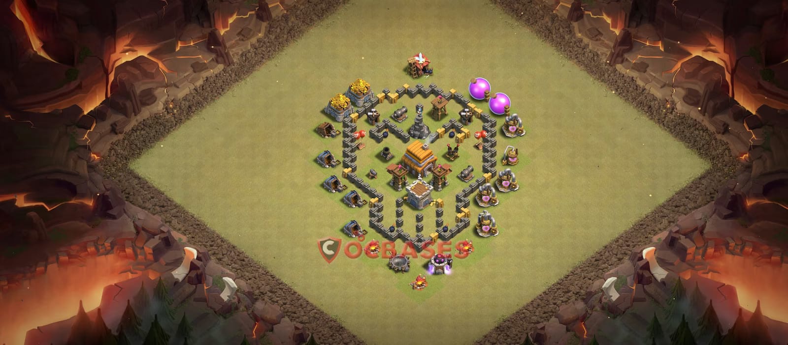 TH5 War Layout 9 - base layout with copy link for Clash of Clans 2026