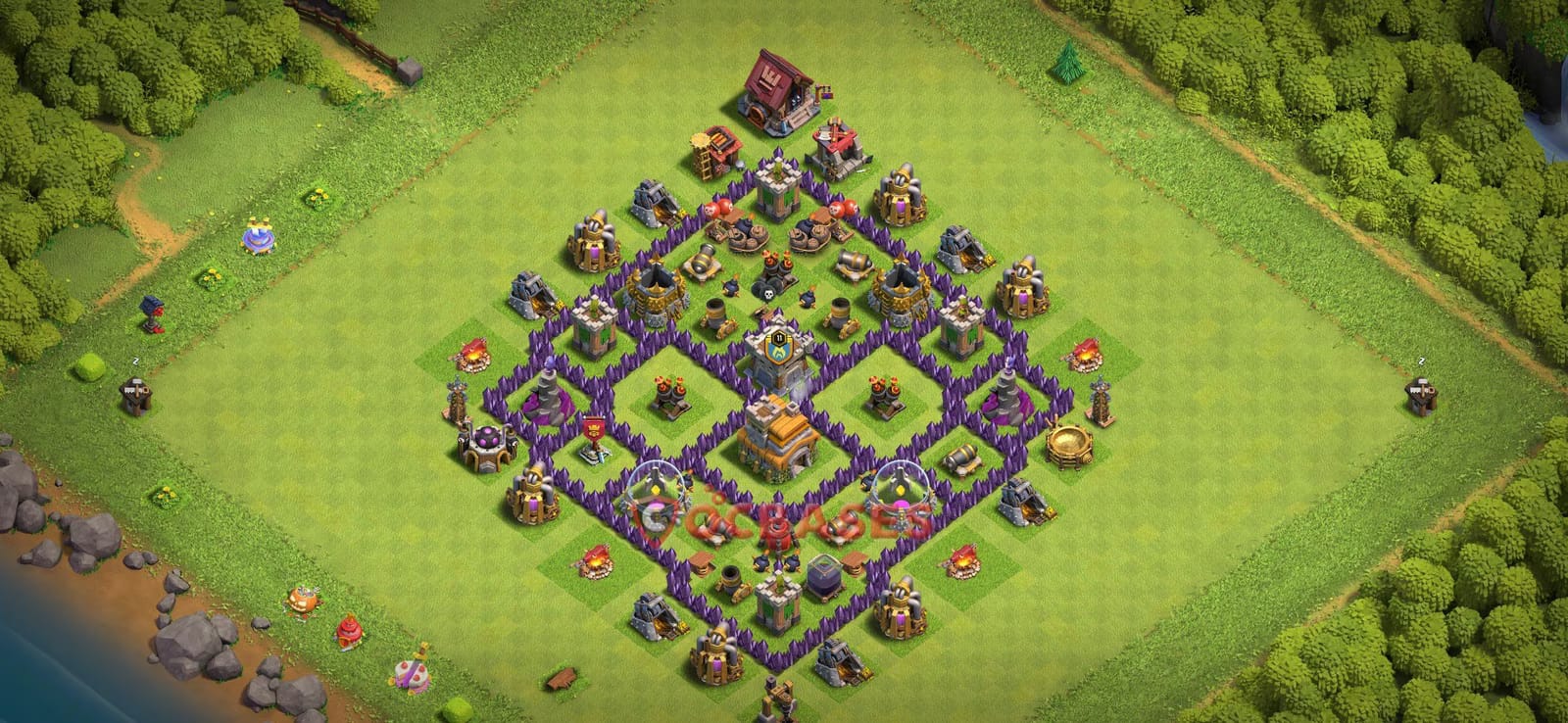 TH7 War Layout 7 - base layout with copy link for Clash of Clans 2026