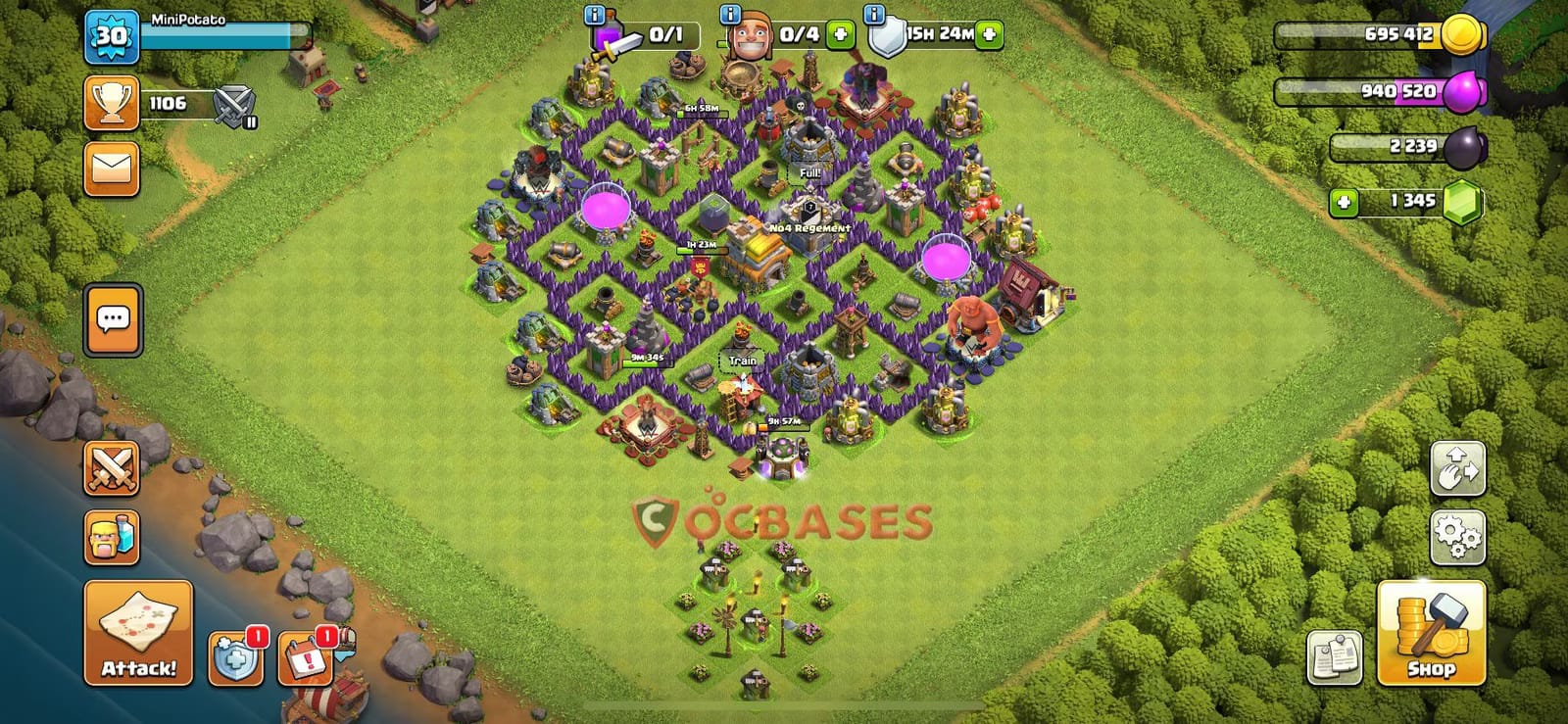 TH7 War Layout 15 - base layout with copy link