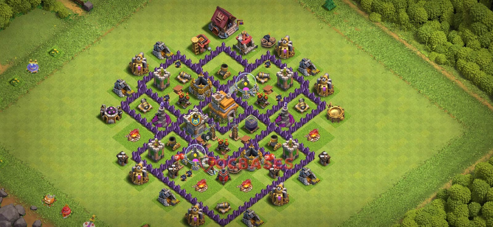 TH7 War Layout 18 - base layout with copy link for Clash of Clans 2026