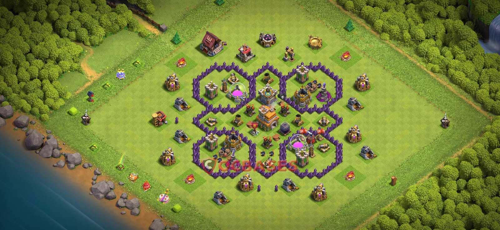 TH7 War Layout 32 - base layout with copy link