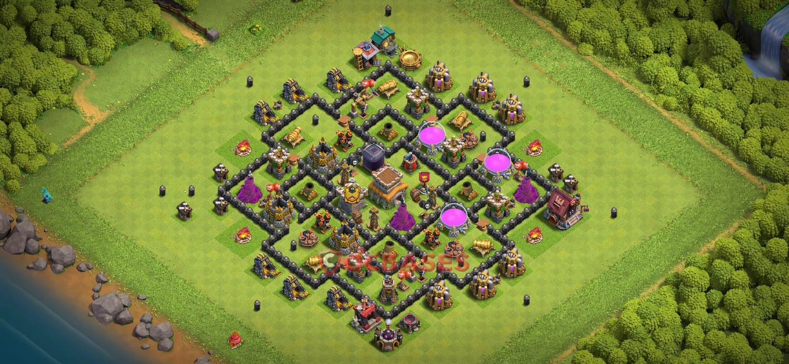 TH8 War Layout 13 - base layout with copy link