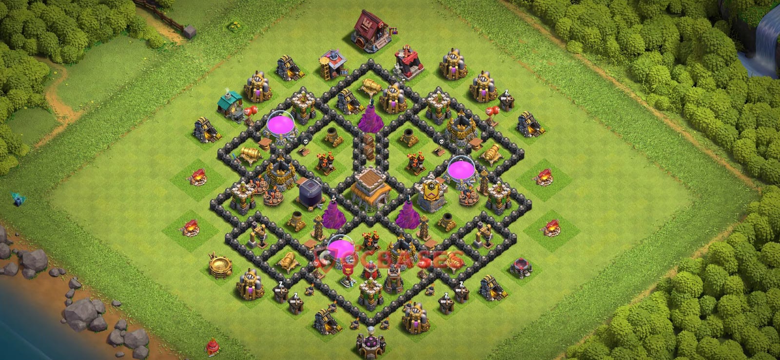 TH8 War Layout 24 - base layout with copy link