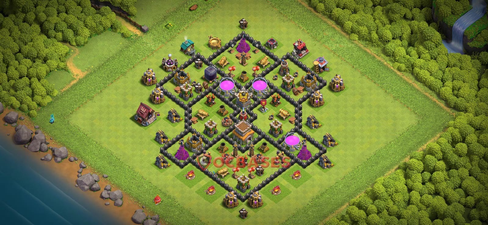 TH8 War Layout 31 - base layout with copy link