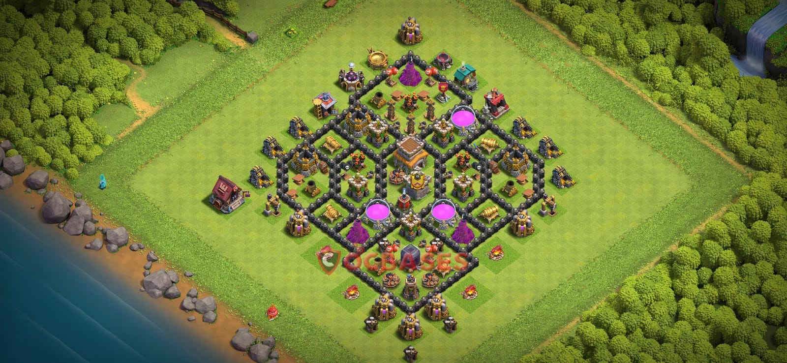 TH8 War Layout 33 - base layout with copy link
